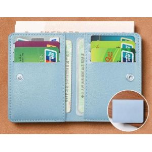 HUED-Petit portefeuille classique en cuir PU pour hommes et femmes, court et Simple, &agrave; la mode, Ultra fin, pour cartes de cr&eacute;dit, porte-monnaie-BLEU CIEL - Neuf