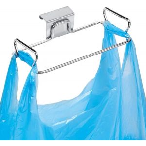 Distributeur De Sacs Poubelle En Métal, Support De Sac Poubelle Réutilisable, Crochets De Suspension En Acier Inoxydable Pour Porte, Tiroir, Armoire De Cuisine - Neuf