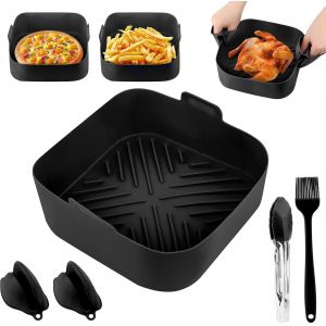 Moule Silicone Air Fryer Set, 5 Pack Accessoires pour Friteuses - Panier Friteuse Silicone Air Fryer, Air Fryer Accessoires, 20cm - Neuf