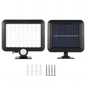 HJLIAN Lampe LED solaire etanche avec detecteur de mouvement pour couloir et portail - Neuf
