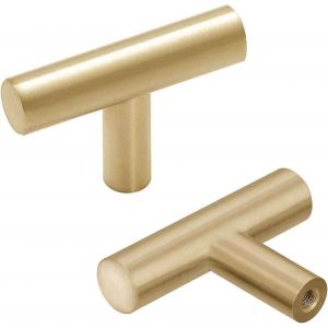2Pcs Boutons de tiroir Boutons d'armoire en laiton doré Boutons d'armoire de cuisine Poignées de porte - Neuf