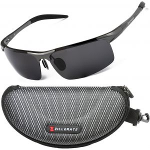 Kalanka-Lunette De Soleil Homme Polarisée Pour La Conduite, Le Vélo, Le Golf, Le Ski Et Tous Les Sports, Qualité Supérieure, Antireflets, Protection Uv Et Monture Métallique Légère - Neuf