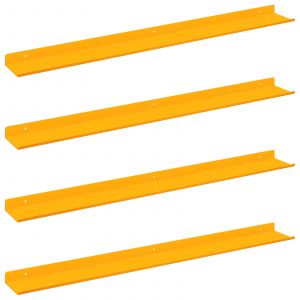vidaXL &Eacute;tag&egrave;re Murale 4 pcs Jaune moutarde 80 x 9 x 2,5 cm - Neuf
