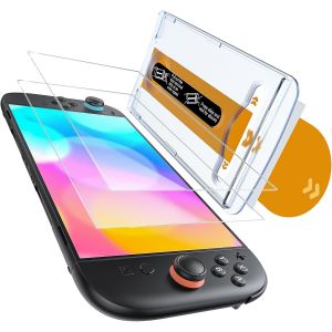 Eryi-2 Pièces Verre Trempé Pour Nintendo Switch 2 Console (2025) Avec Auto Alignment Frame, Protection Écran Accessoires Pour Switch 2 [Antichocs De Qualité Militaire], 7,9 Pouces - Neuf