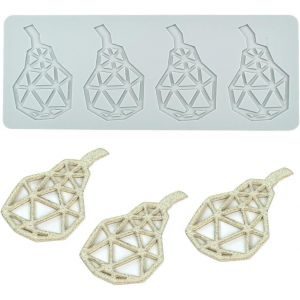 Moule En Silicone En Forme De Poires Creuses,Tapis Dentelle 3d Pour D&eacute;coration De Cupcakes,Sucre Artisanal,Desserts,Gastronomie - Neuf