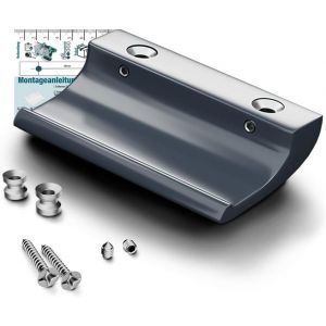 Poign&eacute;e de porte de balcon en aluminium Pour l'ext&eacute;rieur 82 x 49 mm Poign&eacute;e de qualit&eacute; sup&eacute;rieure Pour porte de balcon ou de terrasse Gris anthracite RAL7016 - Neuf