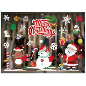 No&euml;l, d&eacute;coration de vitrine de No&euml;l, D&eacute;corations de Fen&ecirc;tre pour les Chr - Neuf