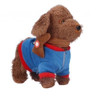 Jouet electrique pour chien pour enfant, realiste, electronique, chantant, interactif, en peluche, cadeau d'anniversaire - Neuf