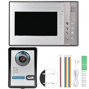 Interphone video filaire avec ecran LCD TFT 7 pouces, sonnette, systeme d'interphone domestique, AC 110-220 V (prise americaine) - Neuf