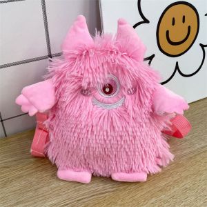 Sac en peluche pour enfants Rose sac à bandoulière simple pour enfants sac à bandoulière oblique pour filles tendance mode sac de poupée individuel - Neuf
