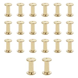 Lot de 20 vis Chicago M5x12mm Chicago Vis de reliure Chicago Rivet à clous en métal Vis Chicago à tête cruciforme pour ceinture en cuir Bricolage Livre de scrapbooking-Couleur or - Neuf