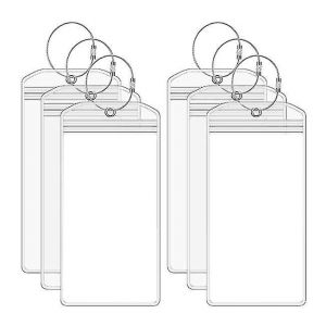 10 Pcs Cruise Luggage Tag Holders avec joint zip et acier s,Cruise Essentials Clear Waterproof Luggage Tags pour les accessoires de vacances de voyage Princess Cr - Neuf