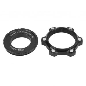Adaptateur De Verrouillage Central De Velo A Disque A 6 Broches, Moyeux De Velo En Alliage D'aluminium, Base De Conversion Avec Couvercle De Verrouillage Noir - Neuf