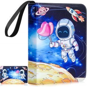 MDY-504 Classeur à cartes pour garçons Cadeaux, Albums à cartes à collectionner avec 63 pochettes, 4 pochettes Livre d'album Classeur pour filles enfants collectionnant les cartes (Bleu) - Neuf