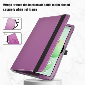 Pour Doogee T10,Pour Doogee T10s,Pu Cuir Etui Et Pliable Stand Folio Coque Couverture Pour Doogee T10 / Doogee T10s / Doogee T10 Pro Tablette 10,1 Pouces,Violet - Neuf