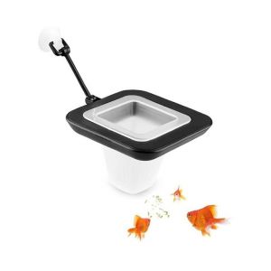 Station D'alimentation Pour Aquarium - Anneau D'alimentation Flottant Pour Poissons Avec Gobelet À Vers De Vase Pour Une Alimentation Propre Et Sûre De Tous Les Animaux Aquatiques - Neuf