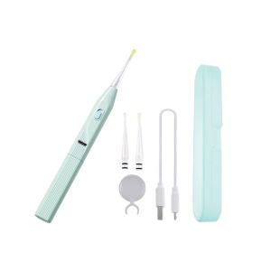 Kit De Nettoyage D'oreilles Led Avec Lumi&egrave;re Rechargeable Usb Et Embouts Interchangeables - Neuf