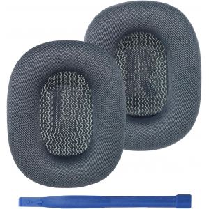 LORANKA-Coussinets d&iquest;Oreille Am&eacute;lior&eacute;s pour AirPods Max (Version 2024), Coussinets en Tissu Maille avec Mousse &agrave; M&eacute;moire de Forme Haute Densit&eacute;, Confortables, Respirants, Couleur Fra&icirc;che (Minuit) - Neuf