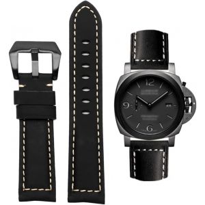 Bracelet De Montre, Bracelet De Remplacement En Cuir Vintage, Bracelet Pour Montres, Bracelet De Remplacement En Cuir V&eacute;ritable Doux &Eacute;tanche Avec Outils 20mm 22mm 24mm 26mm Pour Panerai - Neuf