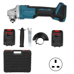 XYONG Meuleuse d'angle electrique sans balais, batterie au lithium rechargeable, polisseuse, prise AC110-240 V, prise UK - Neuf