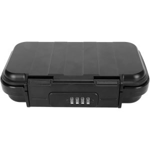 Checarzhn--No1-Boîte De Verrouillage De Mot De Passe À 4 Chiffres, Boîte De Verrouillage De Stockage De Clés Étanche Pour L'extérieur Mini Coffre-Fort De Voyage Avec Câble En Acier Détachable - Neuf