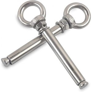 L'Expansion des Boulons M8 x 100 mm Manchon en Acier Boulon à ?il Inox 304 Béton Expansion de l'Ancrage de l'?il les Ancres à Vis Boulons 2-Pack - Neuf