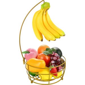 Support &Agrave; Bananes Avec Corbeille &Agrave; Fruits - Neuf