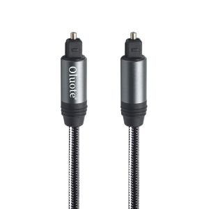 Câble Audio Optique,Câble Toslink,Coque En Aluminium,Connecteur Abs Cordon Optique Numérique Pour Barre De Son,Tv,Ps4,Xbox,Console De Jeu Et Plus(1.5m) - Neuf