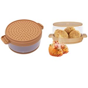 Cuiseur &Agrave; Pommes De Terre Pour Micro-Ondes - Cuit 2 Pommes De Terre En Quelques Minutes, Valve Vapeur, Compatible Lave-Vaisselle, Lot De 2 - Neuf