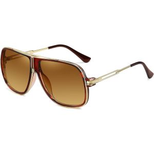 Lunettes De Soleil Pilot Homme Femme Rétro Classique Années 80 Oversized Vintage Lunettes Unisexe Claire Lentille - Neuf