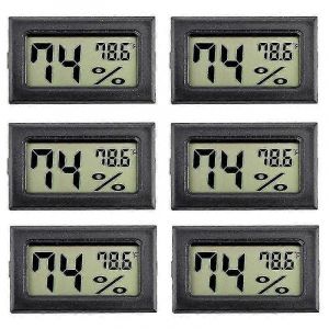 6pack Mini Hygromètre Hygromètre Intérieur Hygromètre Thermomètres Numériques Humidité - Neuf