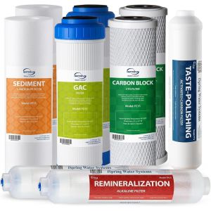 F9K Lot De Cartouches De Rechange Pour Filtre &Agrave; Eau &Agrave; Osmose Inverse D'Un An Pour Syst&egrave;mes De Filtration Min&eacute;rale Alcaline Ro &Agrave; 6 &Eacute;tages, Sans Membrane, Blanc - Neuf
