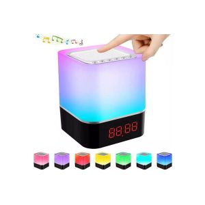R&eacute;veil avec haut-parleur Bluetooth, lumi&egrave;re LED tactile et lecture de musique - Neuf