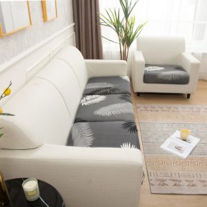 Lot de 8 housses de canap&eacute; extensibles imprim&eacute;es - Grises, conviennent aux canap&eacute;s de 40 &agrave; 65 cm de longueur, 45 &agrave; 65 cm de largeur et 5 &agrave; 20 cm de hauteur. - Neuf