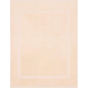 KAL-Tapis De Bain Taille 50X70 Cm 100% Coton Qualité 650 G/M² Premium Couleur Beige - Neuf