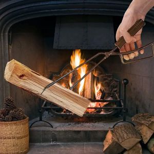 Pince à bois de chauffage,Pince à bois de chauffage robuste de 40 cm,Accessoires de cheminée Vaisselle Pince à bois de chauffage anti-brûlure - Neuf