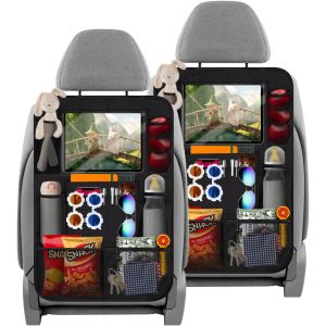 Subzonal-Organisateur Voiture, Protection Siege Voiture Enfant,Protection Siege Arriere Voiture,Organisateur De Voiture, Rangement Siege Voiture,Avec Rangement Pour Tablette(Paquet De 2) - Neuf