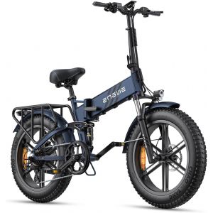 Engwe - Engine Pro 2.0 - V&eacute;lo &Eacute;lectrique Pliable - Autonomie 110km - Batterie 52v16ah - Tout Suspendu - Bleu - Neuf