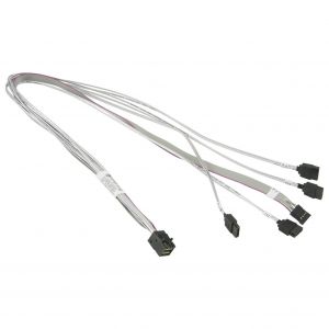 Supermicro MiniSAS HD / 4 SATA 0.7 m Blanc - Neuf