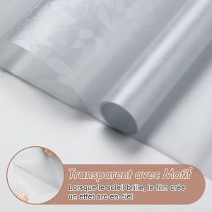 Un rouleau de film statique pour fenêtre, film décoratif pour fenêtre, film anti-UV 3D, film occultant pour fenêtre, idéal pour chambre, bureau, cuisine, maison - Neuf