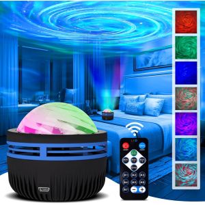 Aurora Light Projecteur De Ciel Étoilé À Led Avec Télécommande Et 7 Effets De Lumière, Lampe De Projection Rvb À Intensité Variable, Veilleuse Pour Chambre À Coucher, Fête (A) - Neuf