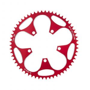 Plateau Rond Etroit Et Large A 5 Vis 130bcd/110bcd, Montage Direct Pour Pedalier Vtt, Rouge - Neuf
