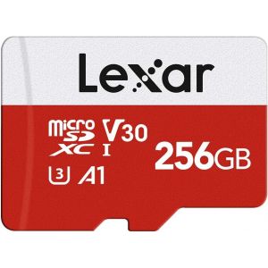 Micro SD Card 256GB, Micro SD Memory Card + Adapter, MicroSDXC TF Card up to 100MB/s, A1, U3, C10, V30, Full HD and 4K UHD for Camera, Telephone, Switch - Neuf