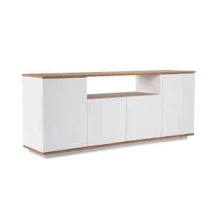 Buffet en bois "Arista" - 180 x 44 x 75 cm - Blanc - Neuf