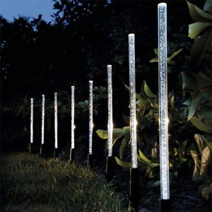 Lot De 8 Lampes Solaires Led &Agrave; Piquer Pour Jardin, Terrasse Et Ext&eacute;rieur - R&eacute;sistantes &Agrave; L'eau Et Allumage/Extinction Automatiques - Neuf