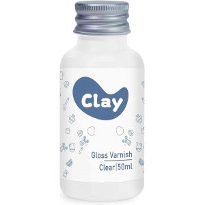 Mevronisshop-Vernis Argile Autodurcissante, 50ml Vernis &Agrave; L'argile S&eacute;ch&eacute; &Agrave; L'air Libre Transparent Pour Poterie Artisanale, R&eacute;sistante Aux Rayures, Finition Imperm&eacute;able Et Brillante (Brillant) - Neuf