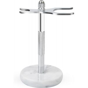 Support Pour Rasoir Et Pinceau, Le Support De Rasoir Avec Socle En Marbre Est Plus Stable, Le Socle Ne Rouille Pas Et La Distance De Protection Adaptée Protège Votre Plan De Travail, Un Cadeau - Neuf