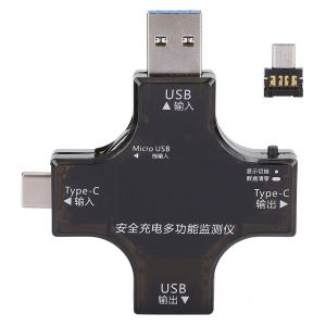 Testeur De Chargeur De Wattmetre Usb Multimetre Amperemetre Voltmetre Dc Type C Ecran Couleur Hd Ips - Neuf