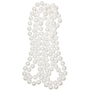 Long Brin Artificiel Perle Collier Bijoux Vintage Pour Les Ann&eacute;es 1920 Clapet Costume Accessoire Blanc - Neuf