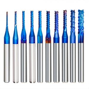 Ballnose Moulin de Fin de Gravure de l'Ensemble de Peu de 3,175 mm Tige Routeur CNC Outils 10/40pcs Acier Longueur d'Arête de Coupe de 0,8-3,0 mm - Neuf